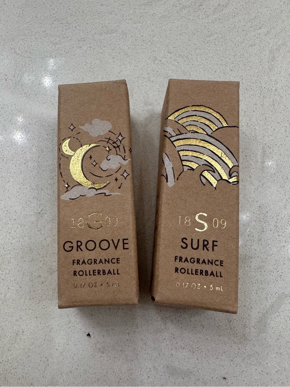 1809 natural fragrance rollerball set of 2 groove and surf samples